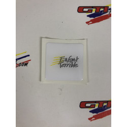 Logo couvre culasse Peugeot 106 Enfant Terrible Blanc