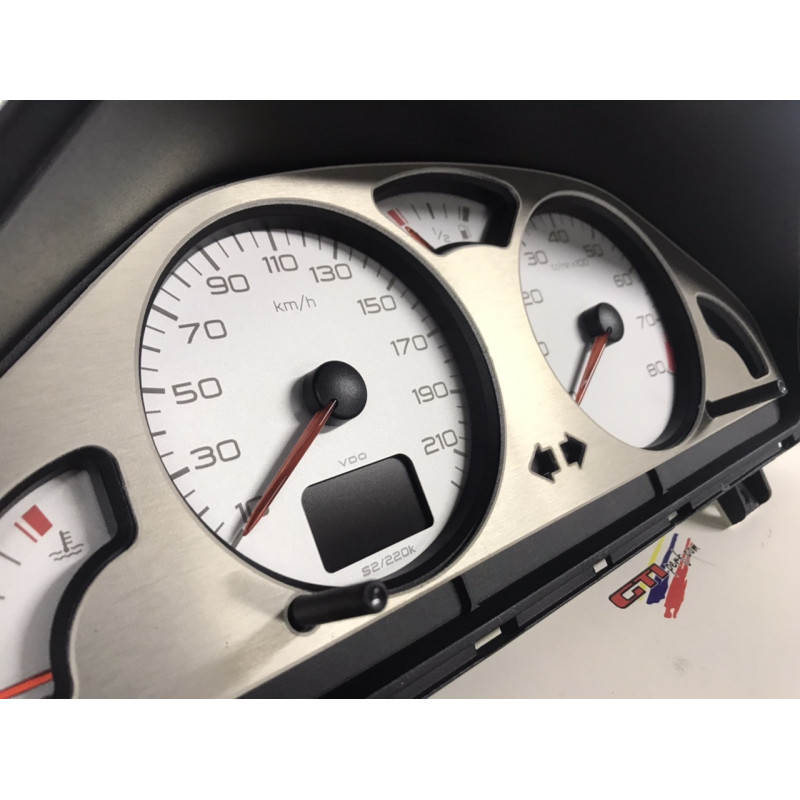 Fond de compteur Alu brossé - 106 S16 & Saxo VTS 1.6 16V - TU5J4