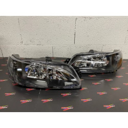 Phares à fond noirs Peugeot 306 H7/H7